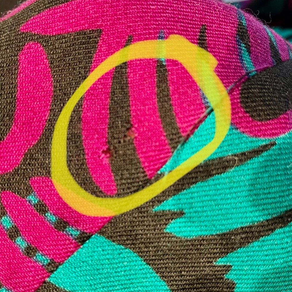 Vintage ‘Agatha Brown’ Italian Wool Vibrant Tribal Print Maxi Skirt Size 4 - Picture 11 of 11
